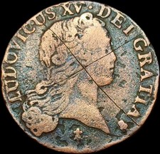 Louis XV MONNAIE SOL 1720 S AU