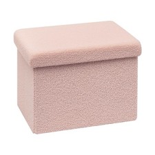 Pouf Cube avec Espace de Rangement, Cube Pliable avec Couvercle, Coffre de Ra...