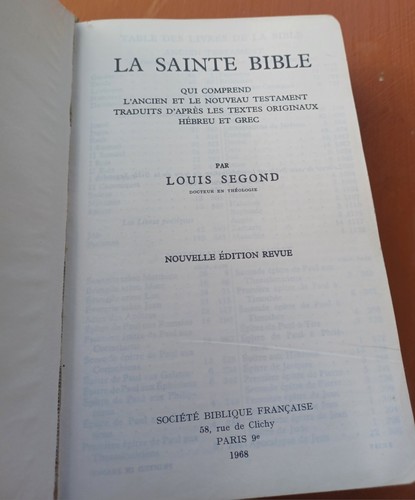 Ancien livre sainte bible - la,