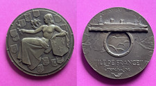 Médaille en Bronze, Paquebot Ile de France, Transatlantique, French Line, 1949