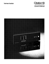 Manuel D'Utilisation Pour HARMAN KARDON Citation 19