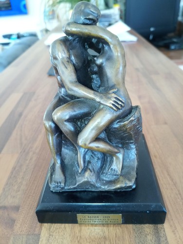 Sculpture bronze baiser de - bronze,