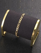 Bracelet Homme Style Gourmette Doré Jaune Or Chaînette Femme Bijoux Jonc Mode