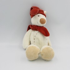 Doudou ours blanc rouge KIABI