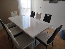 Ensemble table blanche