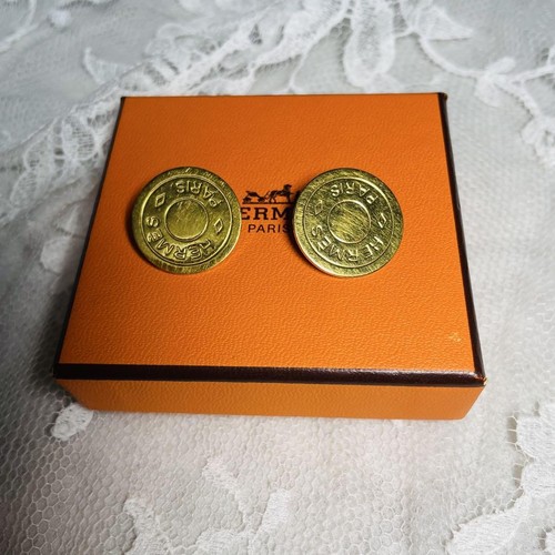 Hermes earring gold box - hermes,