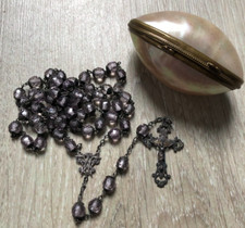 Collection Religion Boite Oeuf Nacre Etui Chapelet XIXème