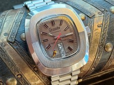 Montre suisse automatique GROSSBY acier day-date ETA 2789 - révisée et garantie