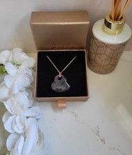 Collier "Cœur Mystique" Fait Main En Pierre Naturelle Améthyste Acier Inoxydable