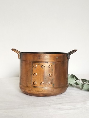 Cache pot métal ancien - , avec