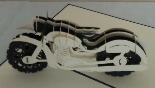 Carte voeux pop moto - carte,