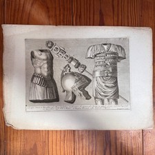 e?Gravure à l’Antique début XIXe armures et casque romain Roccheggiani fecit K4