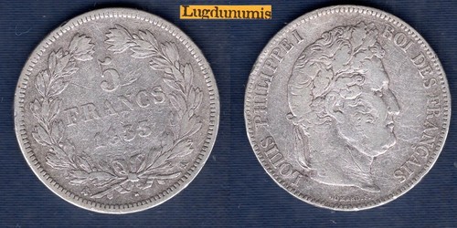 Francs 1833 bordeaux - 1833, tb