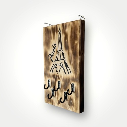 Porte clés mural bois fait - mural,