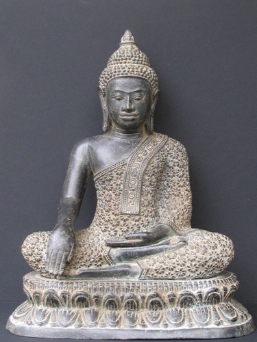 Grand bouddha khmer bronze - grand, en