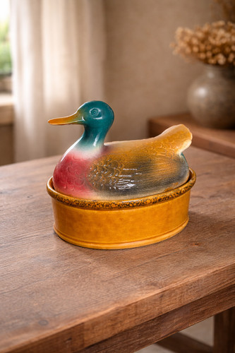 Terrine canard faïence - canard, en