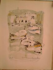 LITHOGRAPHIE EUGENE BABOULENE Barque Pointu Port E A Litho BERTO MARSEILLE