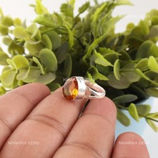 925 Argent Sterling Citrine