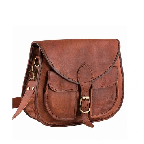 Sac besace cuir marron - sac, en