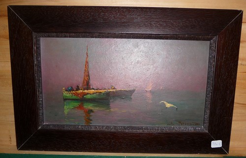 Ancien tableau huile sur - huile,