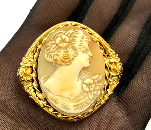 Broche camée femme - broche,