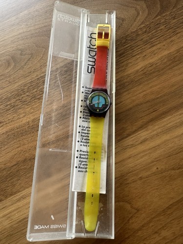 Vintage 1987 swatch tech blue - 1987,