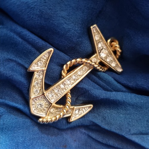 Grande broche marine esprit - marine,