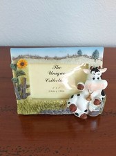 Petit cadre photo en résine Decor Vache en relief. 