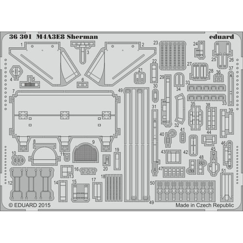 Eduard 36301 m4a3e8 - 36301, sherman