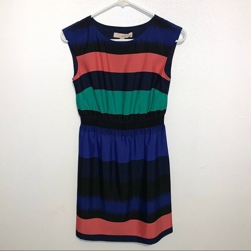 Loft color block striped dress