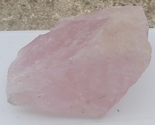 Quartz rose brut, cristal de quartz rose, poids: 511g, longueur: 10cm