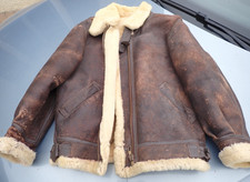 blouson pilote us cuir laine