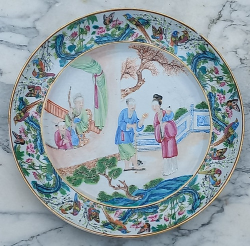 Assiette porcelaine chinoise