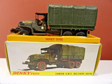 DINKY TOY FRANCE n° 809 VEHICULE CAMION MILITAIRE GMC bâché jamais joué + boîte