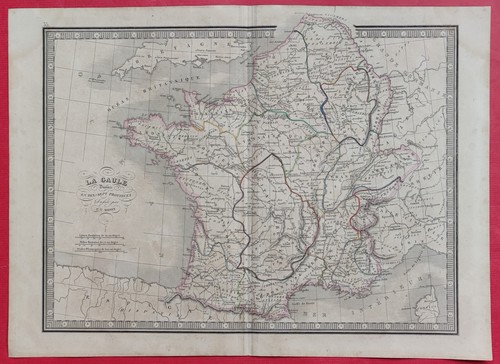1842 carte géographie atlas - géographie,