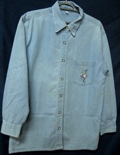 Chemise en jeans poche brodé