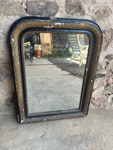 Grand miroir ancien mercure