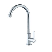 Robinet d'eau de cuisine chromé rotatif élégant et pratique à 360 degrés de