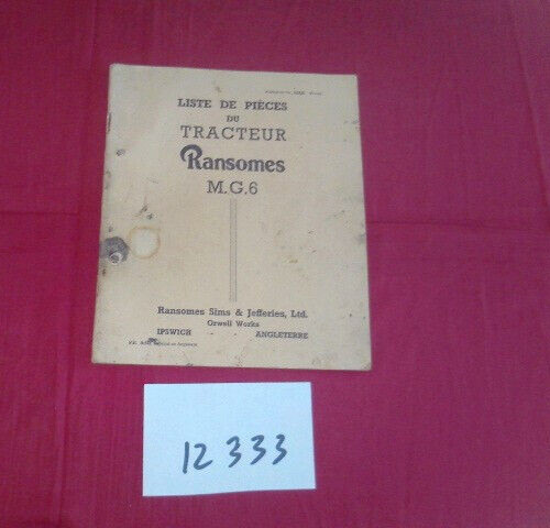12333 catalogue piéces - /,