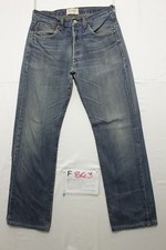 Levi's 501 (Code F843) Tg.46 W32 L34 Ourlet Cire Raccourci Jeans D'Occassion