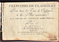 METHODE  FLAGEOLET POUR INSTRUIRE oiseaux PARTITION MANUSCRITE NUMERISEE 18° PDF