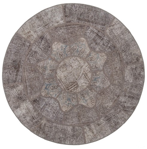 Tapis patchwork rond - rond, vintage
