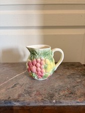 Pichet Broc Cruche Barbotine Céramique Vintage Grappe Raisin Salins Les Bains Fr