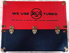 Mallette Vintage en bois dépanneur Radio-Tv origine USA Marque RCA
