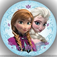 Reine des Neiges. Décoration de gâteau comestible ,Azyme ,disque diamètre 20cm.