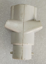 Douille Voleuse B22 deux Prises en Plastique Blanc TBE