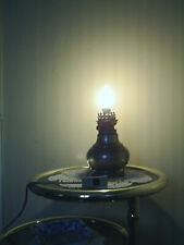 Lampe à poser en étain électrifiee ancienne haut 19 cm Vintage
