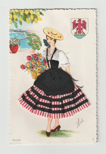 Carte postale brodée - ,
