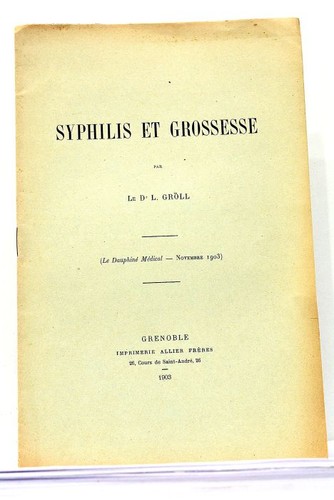 Livre ancien gröll syphilis - grÖll,