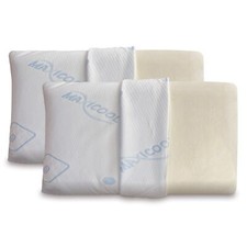 Paire Oreillers Mousse à Mémoire Ergonomiques Amovible Baldiflex Maxicool